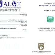 Smarald 0,77 Ct., Zambia, ALGT Antwerp Sku C