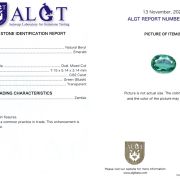 Smarald 0,82 Ct., Zambia, ALGT Antwerp Sku C