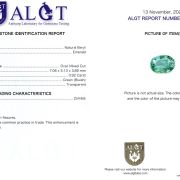 Smarald 0,92 Ct., Zambia, ALGT Antwerp Sku C