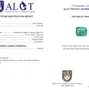 Smarald 0,95 Ct., Zambia, ALGT Antwerp Sku C