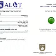 Smarald 1,45 Ct., Brazilia, ALGT Antwerp Sku C