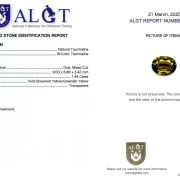 Turmalin1,45 Ct., Neincalzit, Certificare ALGT Antwerp Sku C