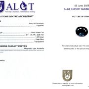 Safir 1,08 Ct., Australia, Neincalzit, Certificare ALGT Antwerp Sku C