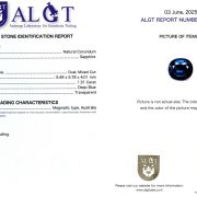 Safir 1,31 Ct., Australia, Neincalzit, Certificare ALGT Antwerp Sku C