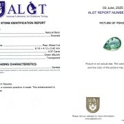 Smarald 0,37 Ct., Zambia, Certificare ALGT Antwerp Sku C