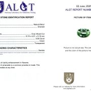 Smarald 0,55 Ct., Zambia, Certificare ALGT Antwerp Sku C