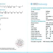Diamant natural 0,10 ct., F, VS2, certificare HRD Antwerp