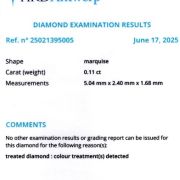 Diamant natural 0,11 ct., Fancy greenish yellow, HRD Antwerp