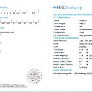 Diamant natural 0,15 ct., D, VVS1, certificare HRD Antwerp