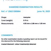 Diamant natural 0,15 ct., Fancy greenish yellow, HRD Antwerp