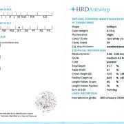 Diamant natural 0,15 ct., G, SI1, certificare HRD Antwerp