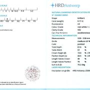 Diamant natural 0,17 ct., F, VS2, certificare HRD Antwerp