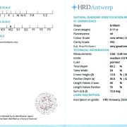 Diamant natural 0,17 ct., G, VS2, certificare HRD Antwerp
