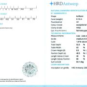 Diamant natural 0,14 ct., E, VVS2, certificare HRD Antwerp