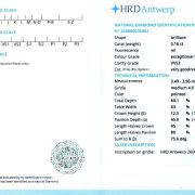 Diamant natural 0,16 ct., E, VVS2, certificare HRD Antwerp
