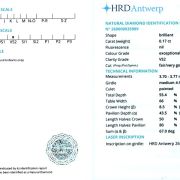 Diamant natural 0,17 ct., D, VS2, certificare HRD Antwerp