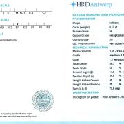 Diamant natural 0,17 ct., E, SI1, certificare HRD Antwerp