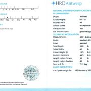 Diamant natural 0,17 ct., E, VS2, certificare HRD Antwerp