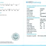 Diamant natural 0,18 ct., G, SI2, certificare HRD Antwerp
