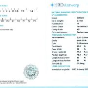 Diamant natural 0,18 ct., G, VS1, certificare HRD Antwerp