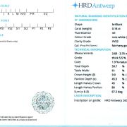 Diamant natural 0,18 ct., G, VVS2, certificare HRD Antwerp