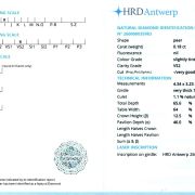Diamant natural 0,18 ct., I, VS2, certificare HRD Antwerp