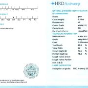 Diamant natural 0,19 ct., H, SI1, certificare HRD Antwerp