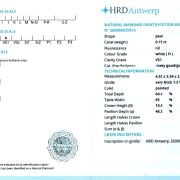 Diamant natural 0,19 ct., H, VS1, certificare HRD Antwerp