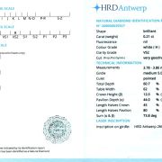 Diamant natural 0,21 ct., H, VS2, certificare HRD Antwerp