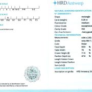 Diamant natural 0,26 ct., D, VS2, certificare HRD Antwerp