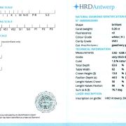 Diamant natural 0,26 ct., H, VVS1, certificare HRD Antwerp