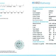 Diamant natural 0,27 ct., E, VVS2, certificare HRD Antwerp