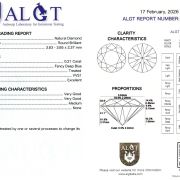 Diamant natural 0,21 ct., Fancy Deep Blue, VVS1, certificare ALGT Antwerp