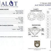 Diamant natural 0,21 ct., Fancy Deep Blue, VVS2, certificare ALGT Antwerp