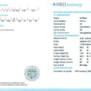 Diamant natural 0,31 ct., F, SI1, certificare HRD Antwerp