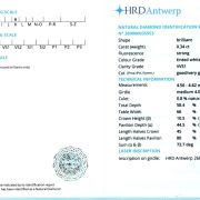 Diamant natural 0,34 ct., K, VVS1, certificare HRD Antwerp