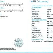Diamant natural 0,34 ct., M, VVS2, certificare HRD Antwerp