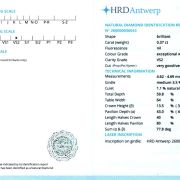 Diamant natural 0,37 ct., E, VS2, certificare HRD Antwerp