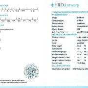 Diamant natural 0,38 ct., D, SI2, certificare HRD Antwerp