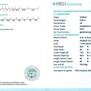 Diamant natural 0,40 ct., E, VVS1, certificare HRD Antwerp
