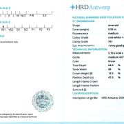 Diamant natural 0,53 ct., F, VS1, certificare HRD Antwerp