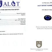 Safir natural 0,55 ct., certificare ALGT Antwerp