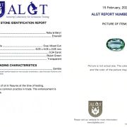 Smarald natural 0,34 ct., Zambia, certificare ALGT Antwerp