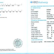Diamant natural 0,15 ct., F, LC, certificare HRD Antwerp