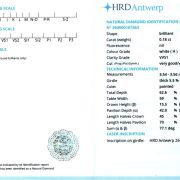 Diamant natural 0,18 ct., H, VVS1, certificare HRD Antwerp