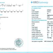 Diamant natural 0,18 ct., J, VVS2, certificare HRD Antwerp