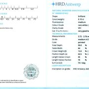 Diamant natural 0,19 ct., G, VS1, certificare HRD Antwerp