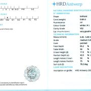 Diamant natural 0,68 ct., H, VS2, certificare HRD Antwerp