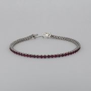 Bratara din aur alb 18k, cu rubine 4,92 ct.