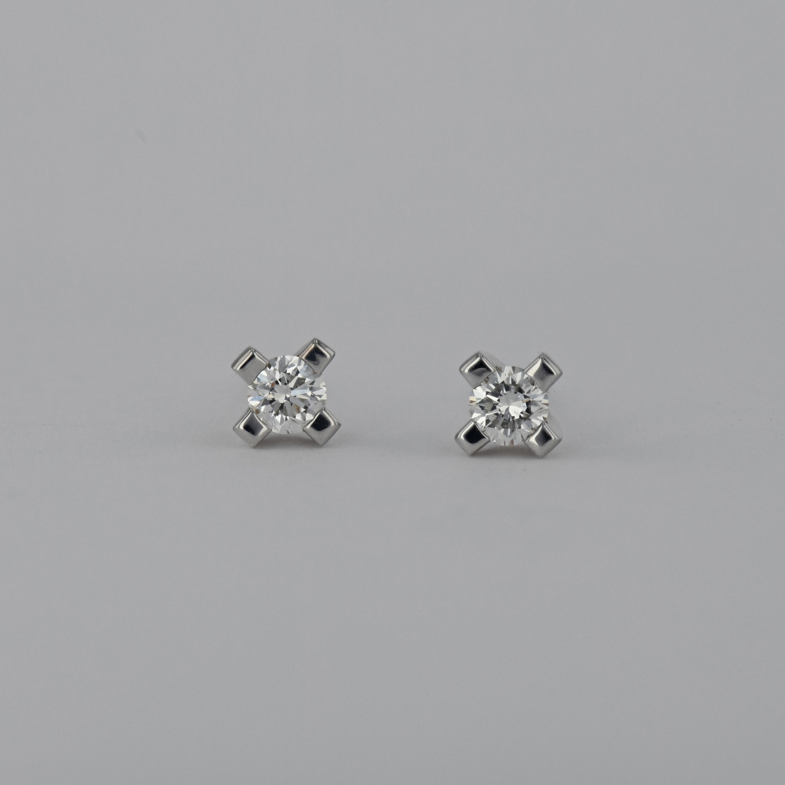 Cercei din aur 18k cu diamante